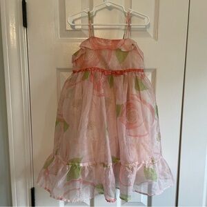 Pink floral dress